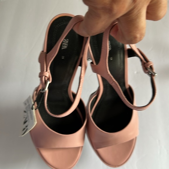 ZARA Women’s Platform Leather Sandals - Picture 5 of 17